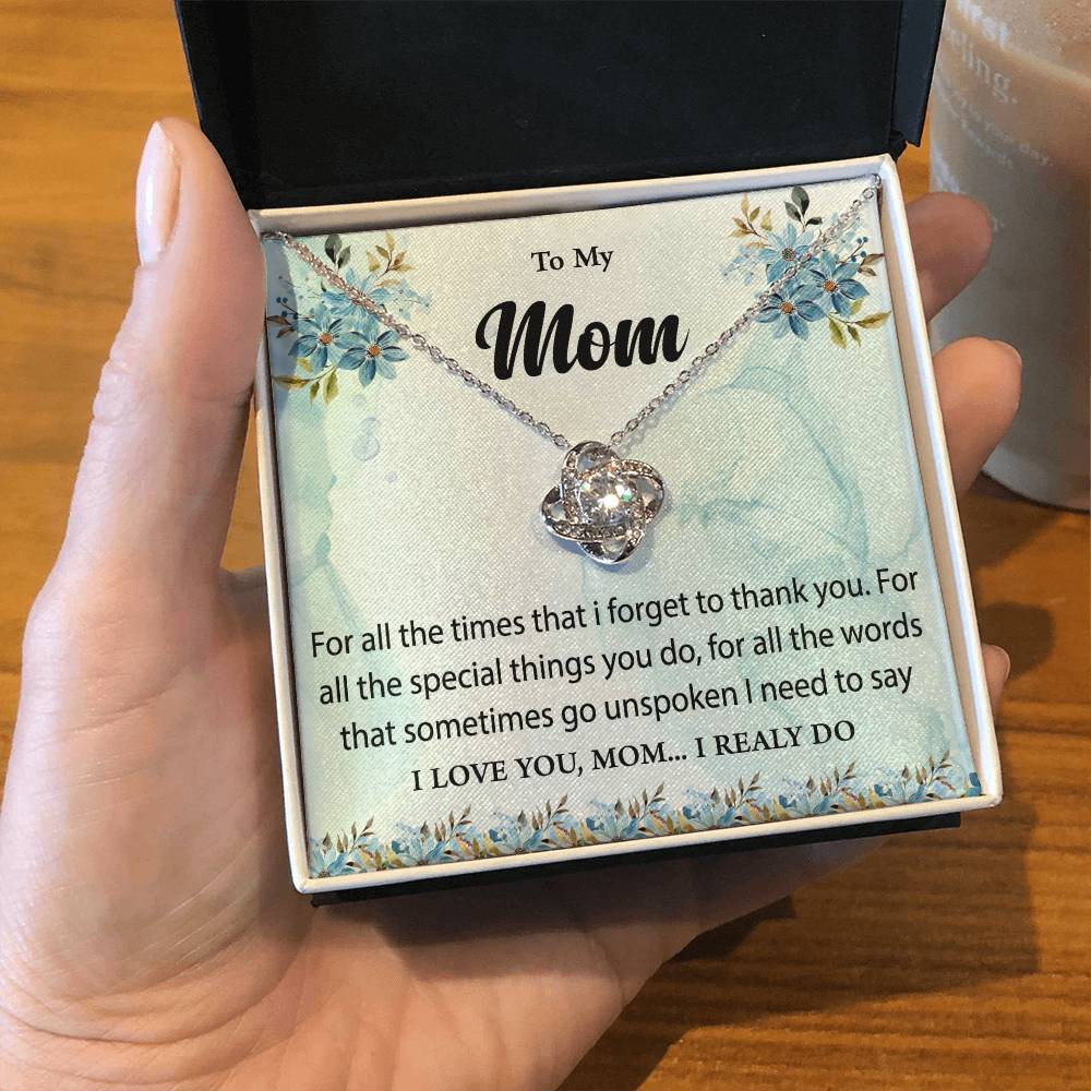 To My Mom, For all the Times - Infinite Love Necklace