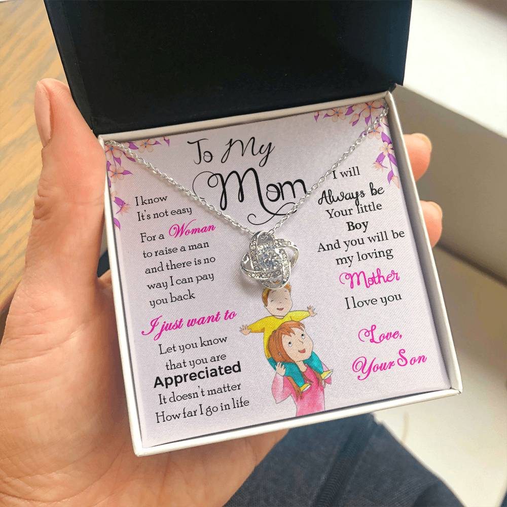 To My Mom, Will Always Be Your Little Boy - Infinite Love Necklace