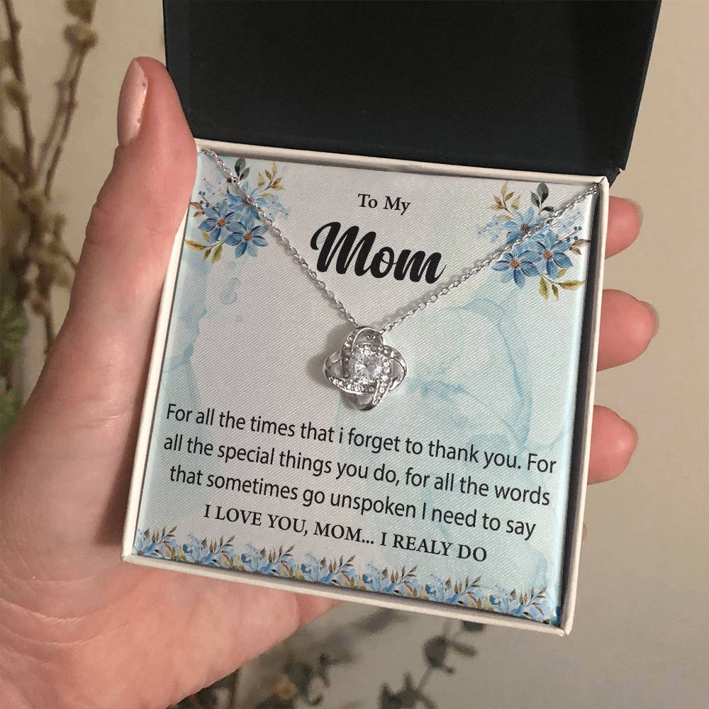 To My Mom, For all the Times - Infinite Love Necklace