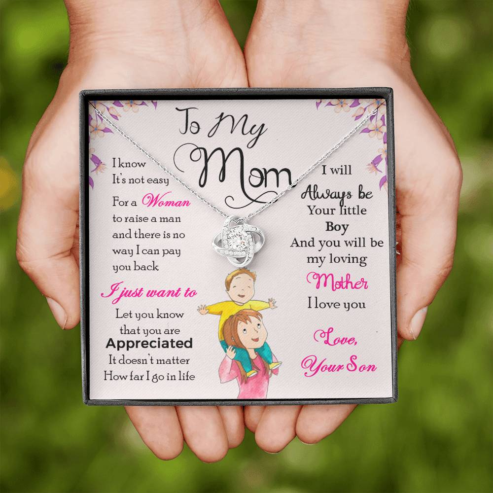 To My Mom, Will Always Be Your Little Boy - Infinite Love Necklace