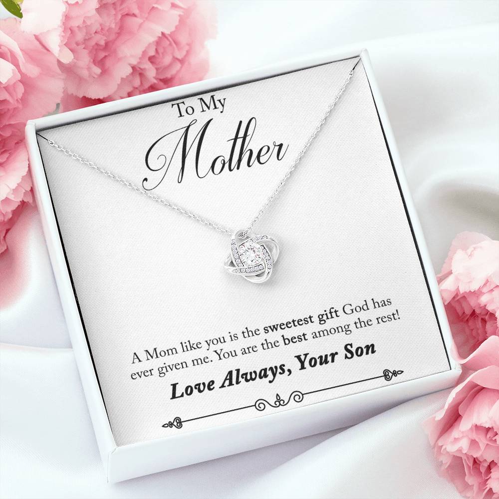 To My Mother, Sweetest Gift - Infinite Love Necklace