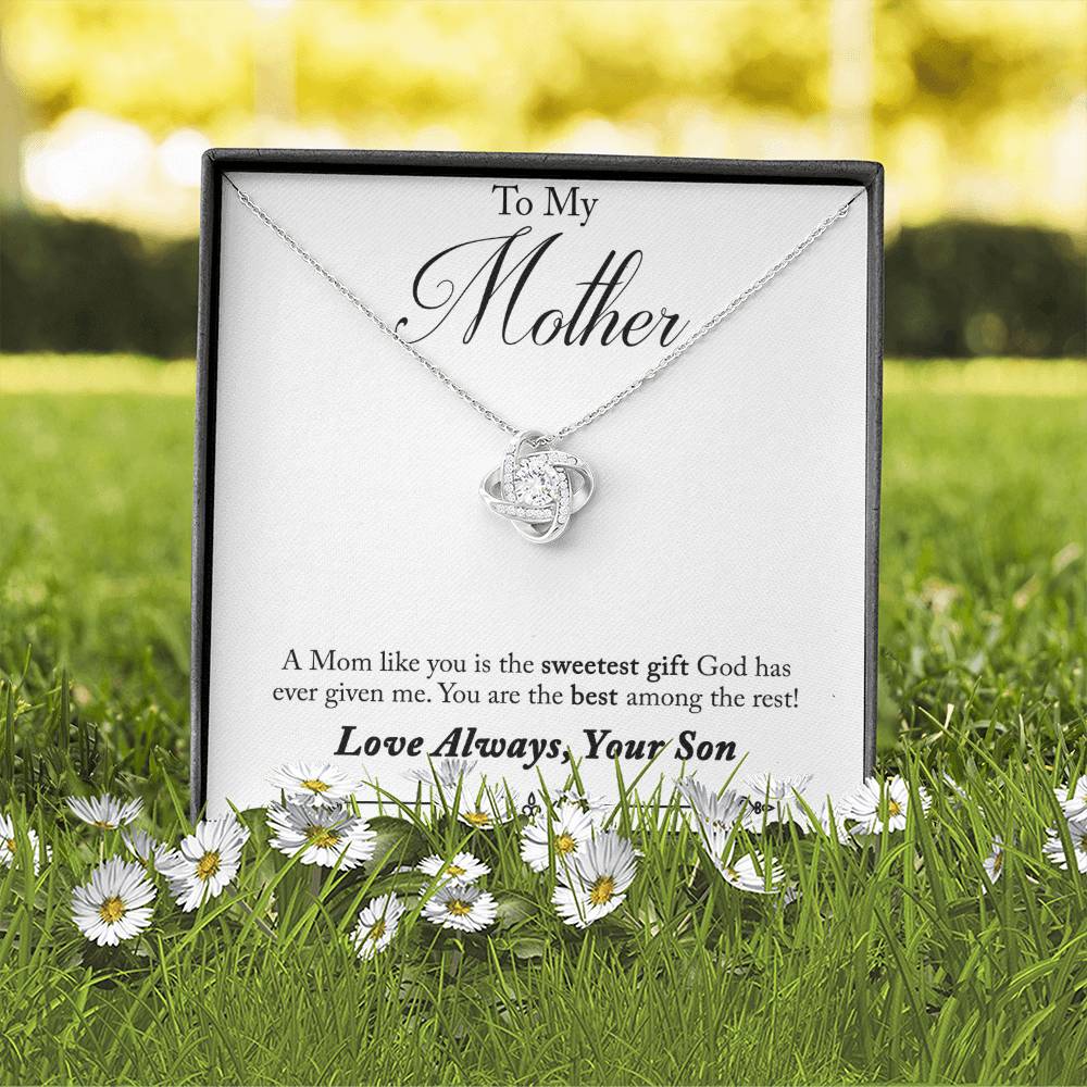 To My Mother, Sweetest Gift - Infinite Love Necklace