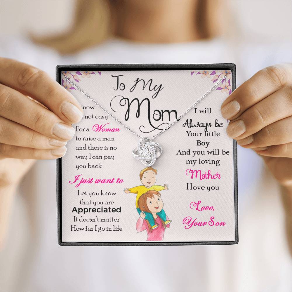 To My Mom, Will Always Be Your Little Boy - Infinite Love Necklace