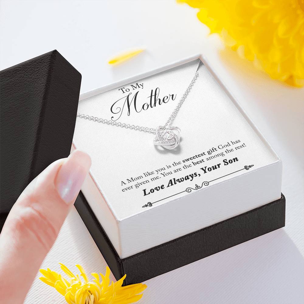 To My Mother, Sweetest Gift - Infinite Love Necklace