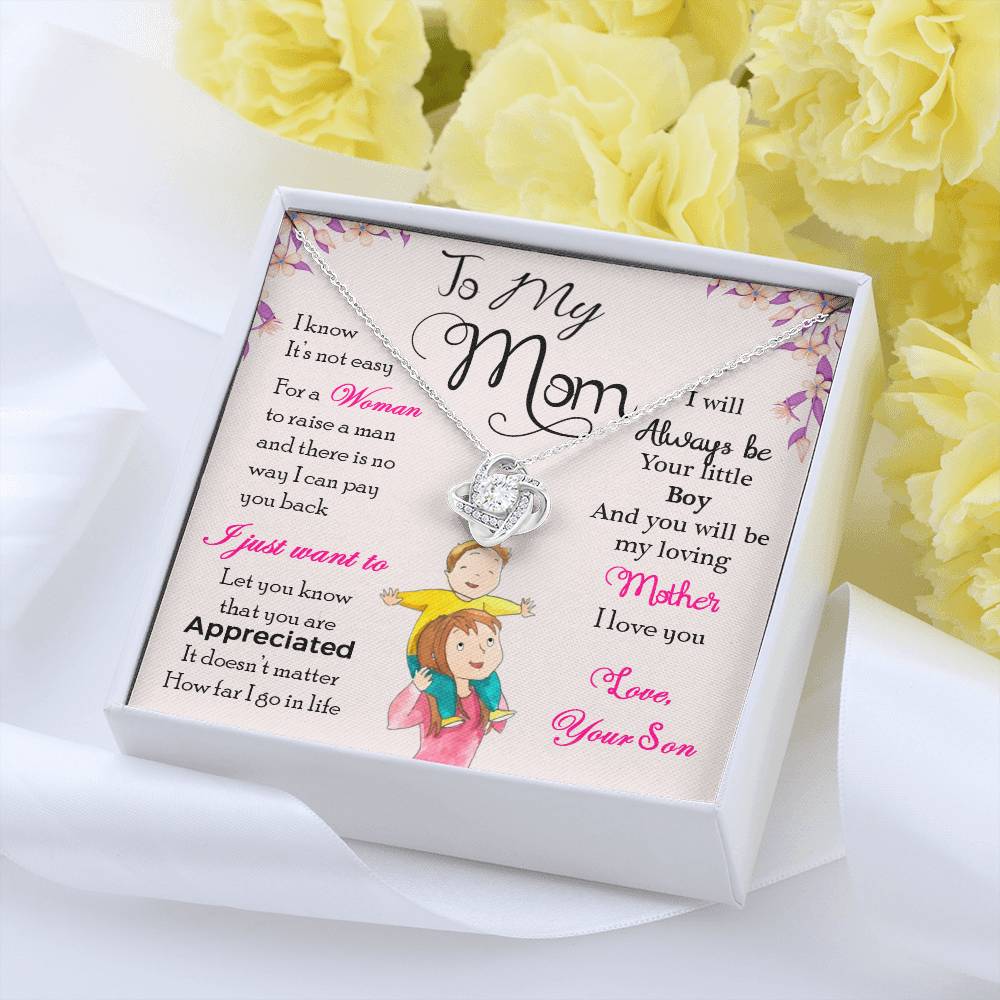 To My Mom, Will Always Be Your Little Boy - Infinite Love Necklace