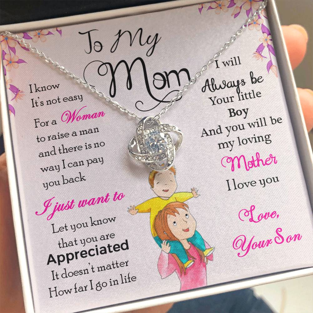 To My Mom, Will Always Be Your Little Boy - Infinite Love Necklace