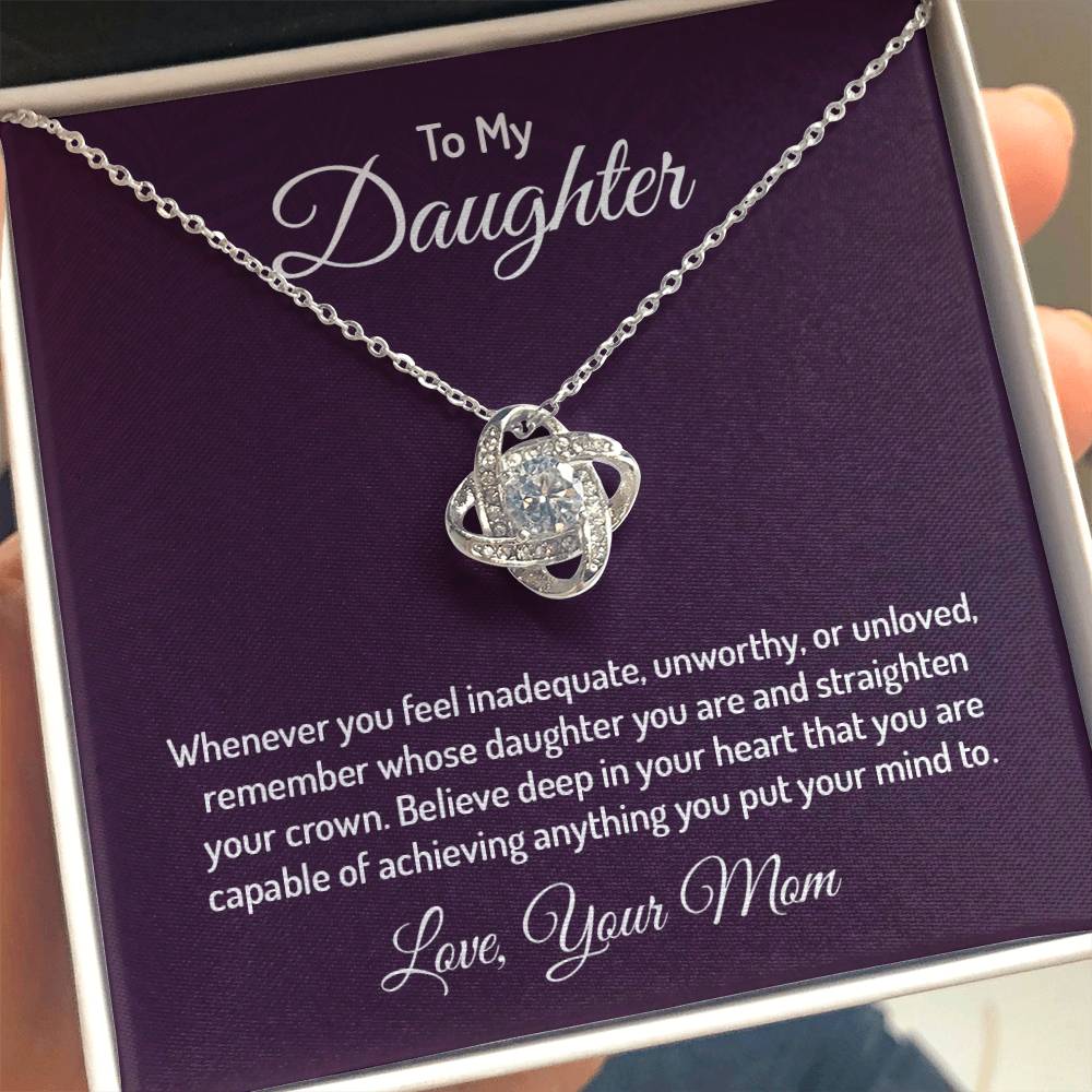 To My Lovely Daughter, In Your Heart - Infinite Love Necklace