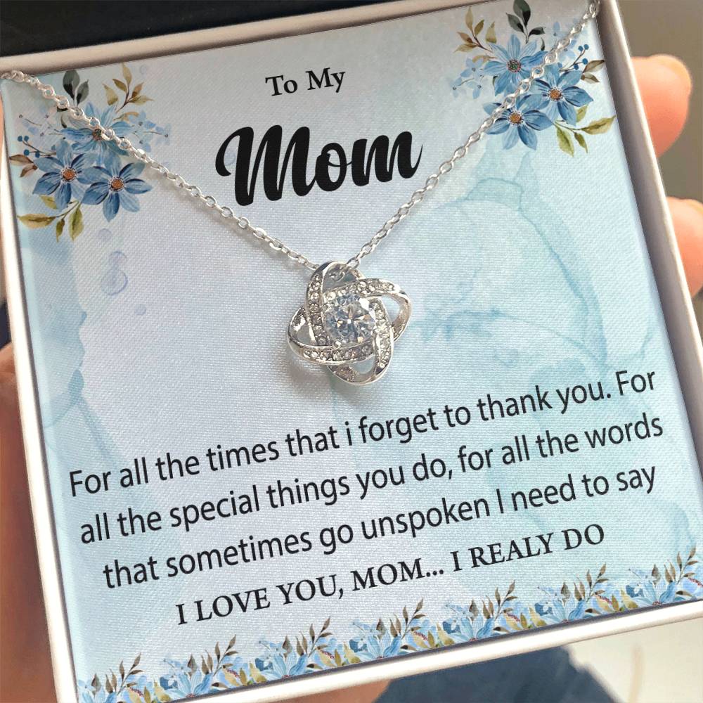 To My Mom, For all the Times - Infinite Love Necklace