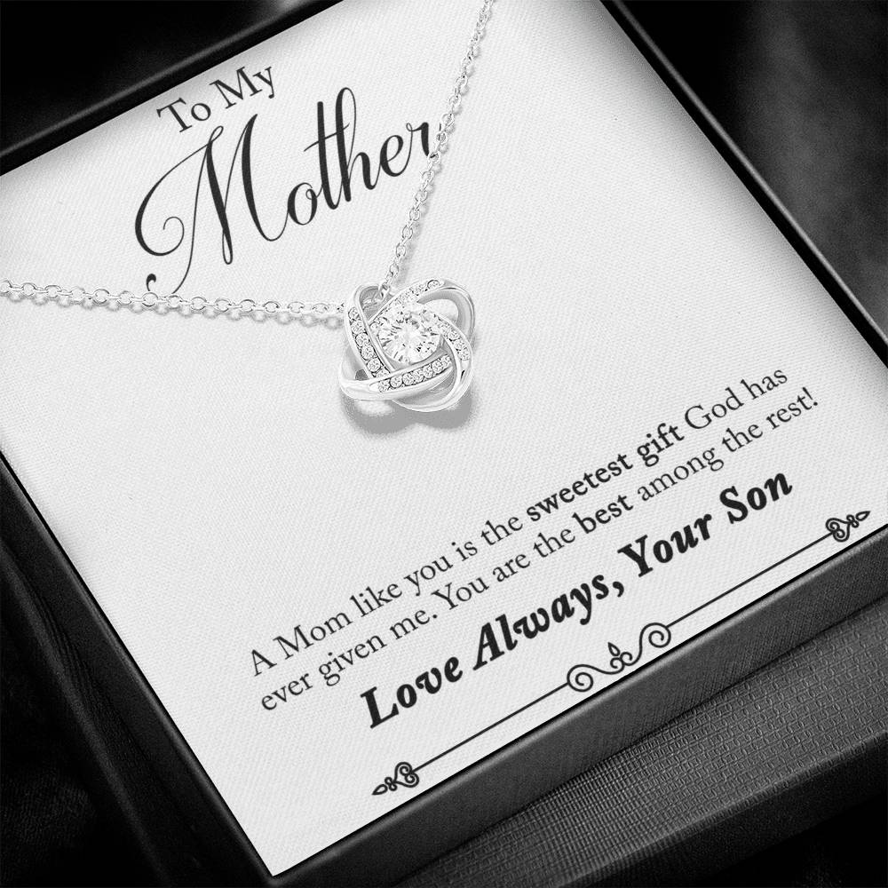 To My Mother, Sweetest Gift - Infinite Love Necklace