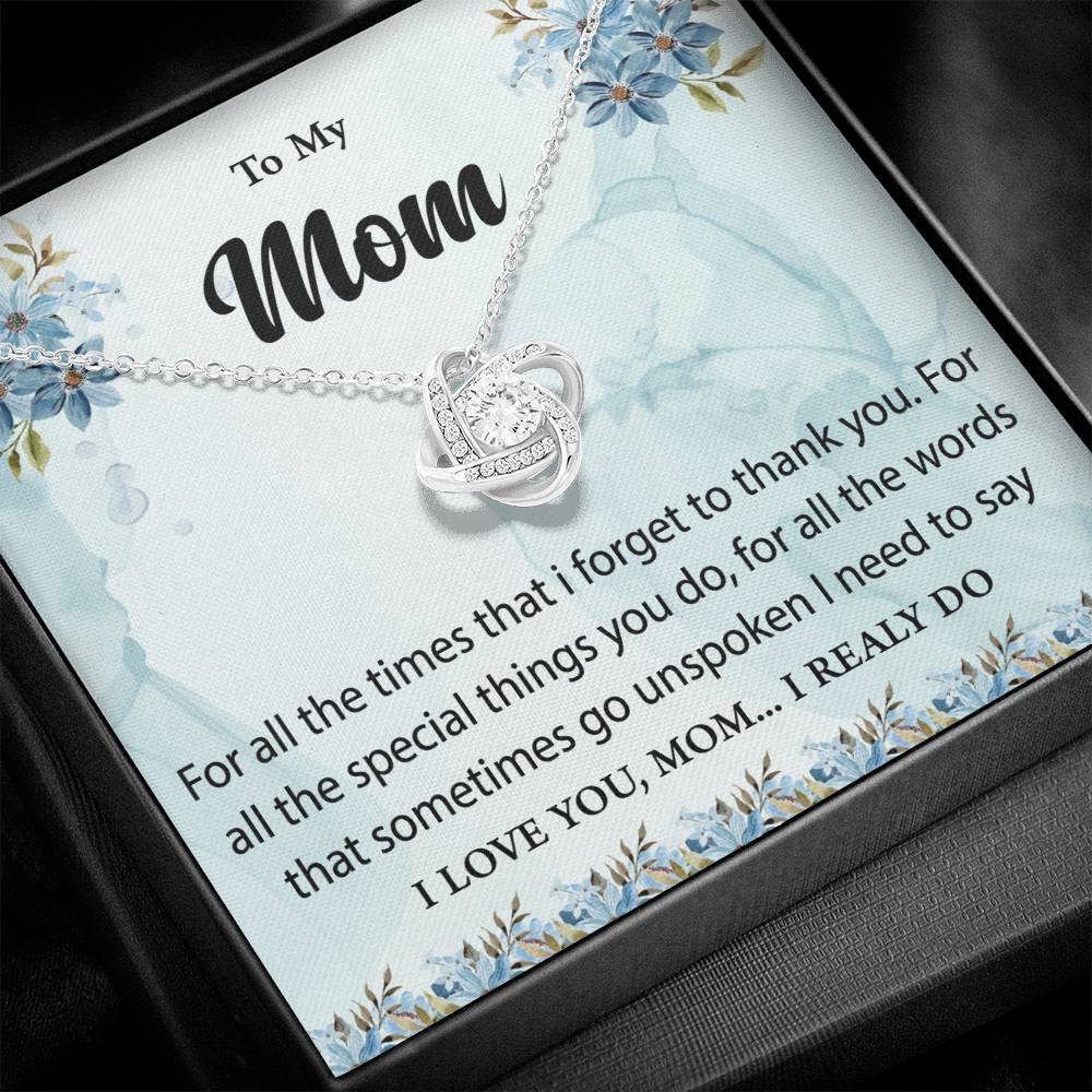 To My Mom, For all the Times - Infinite Love Necklace