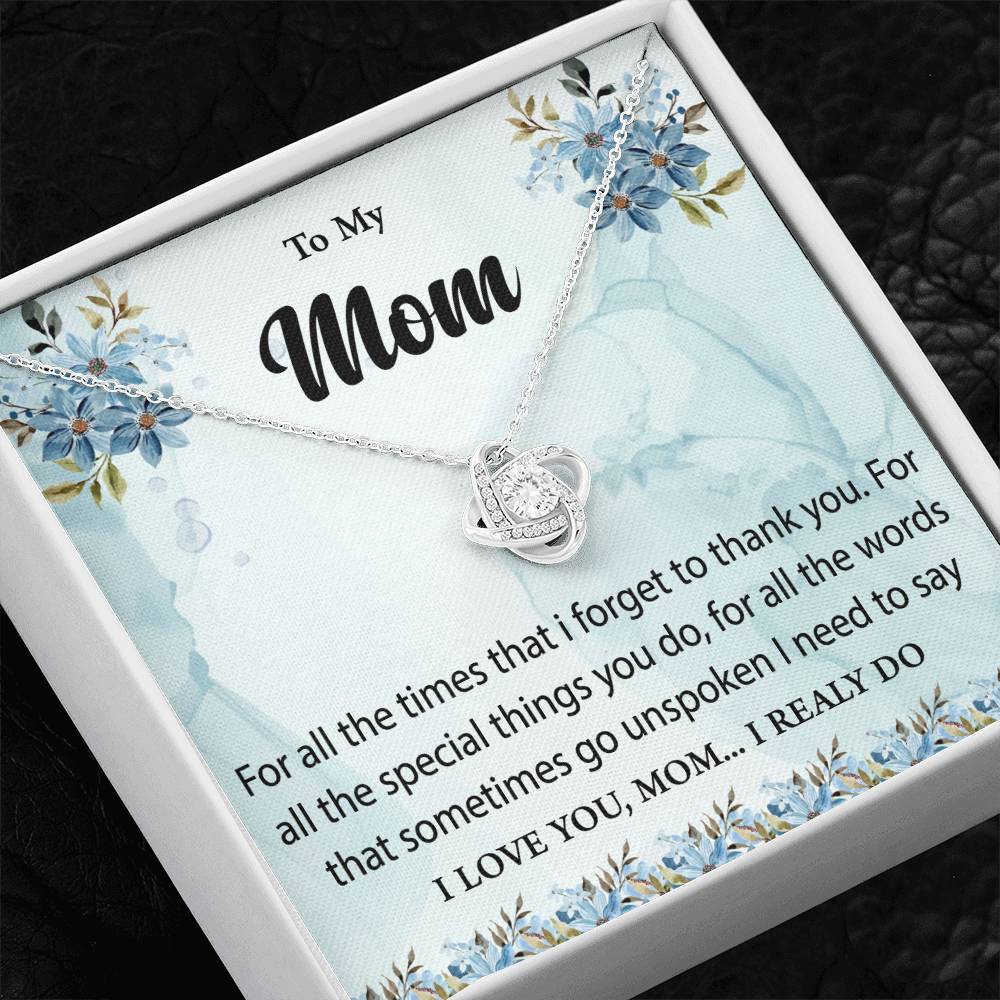 To My Mom, For all the Times - Infinite Love Necklace