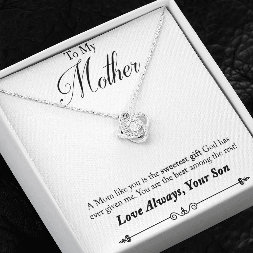 To My Mother, Sweetest Gift - Infinite Love Necklace