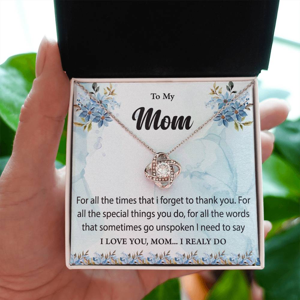 To My Mom, For all the Times - Infinite Love Necklace