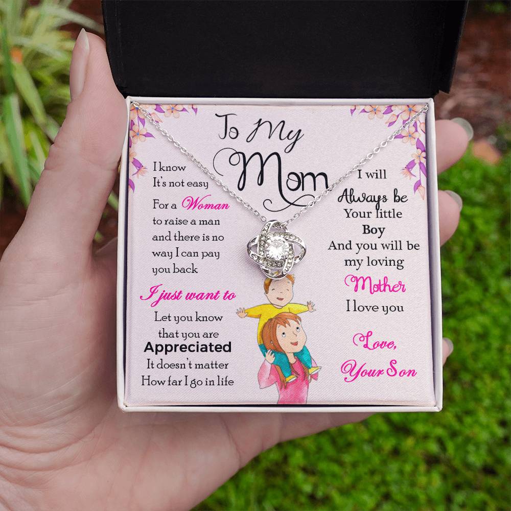 To My Mom, Will Always Be Your Little Boy - Infinite Love Necklace