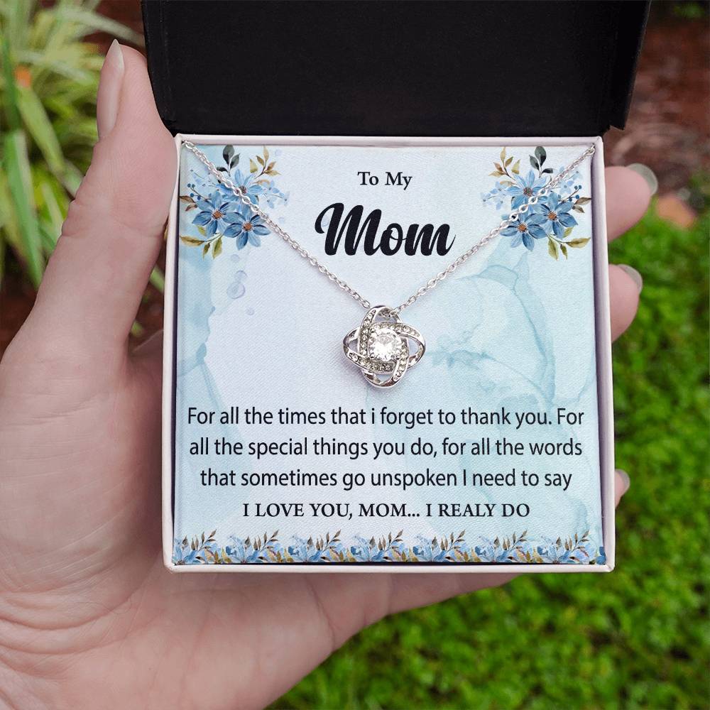 To My Mom, For all the Times - Infinite Love Necklace