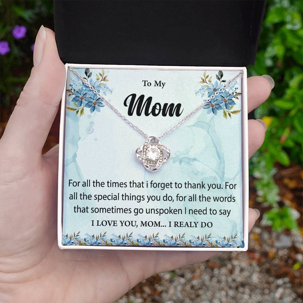 To My Mom, For all the Times - Infinite Love Necklace