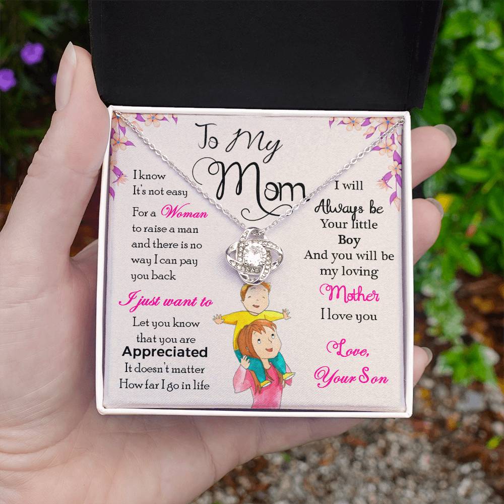 To My Mom, Will Always Be Your Little Boy - Infinite Love Necklace