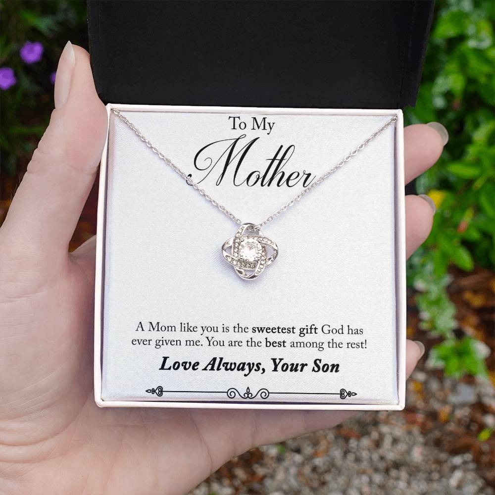 To My Mother, Sweetest Gift - Infinite Love Necklace