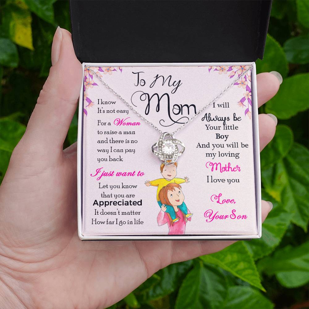 To My Mom, Will Always Be Your Little Boy - Infinite Love Necklace