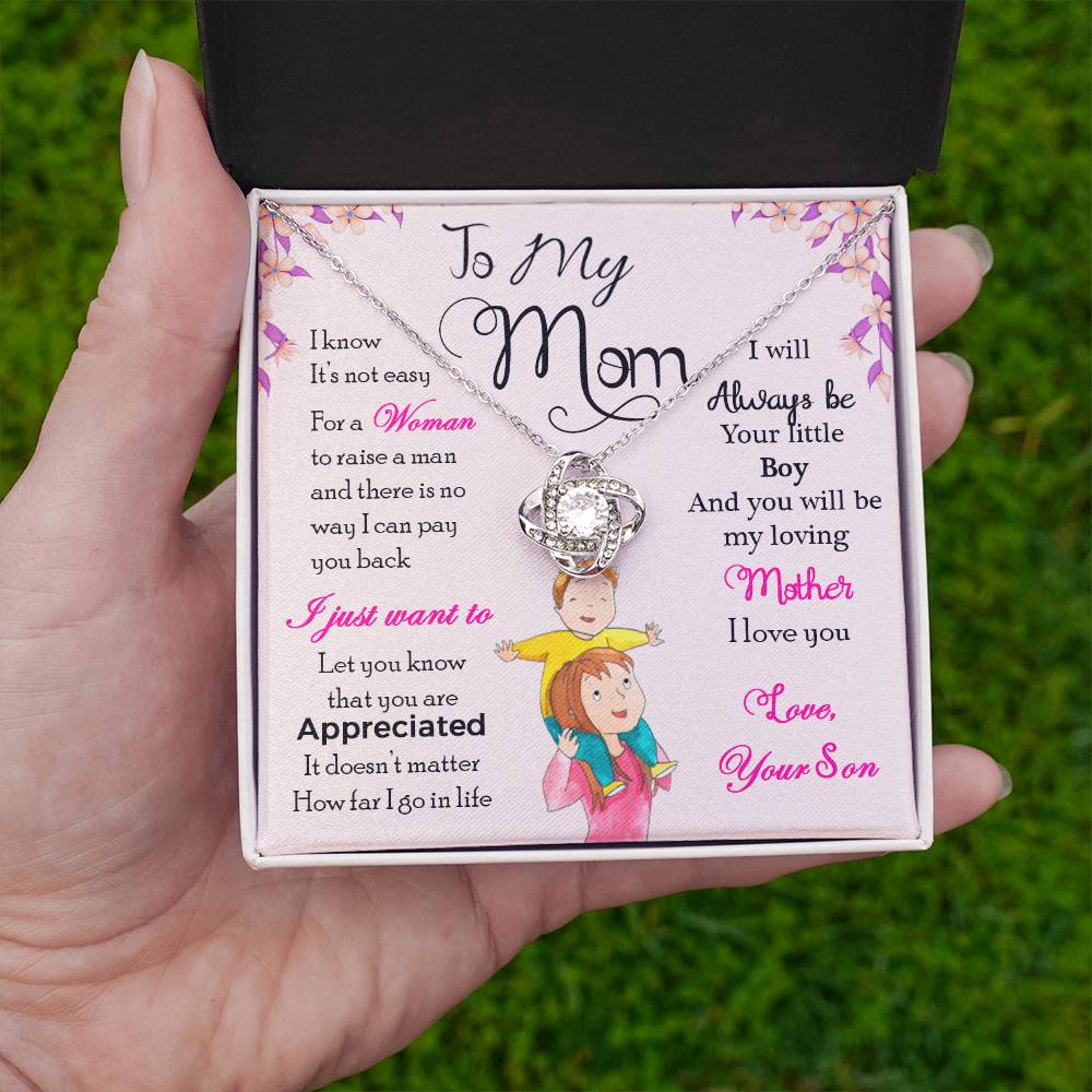 To My Mom, Will Always Be Your Little Boy - Infinite Love Necklace