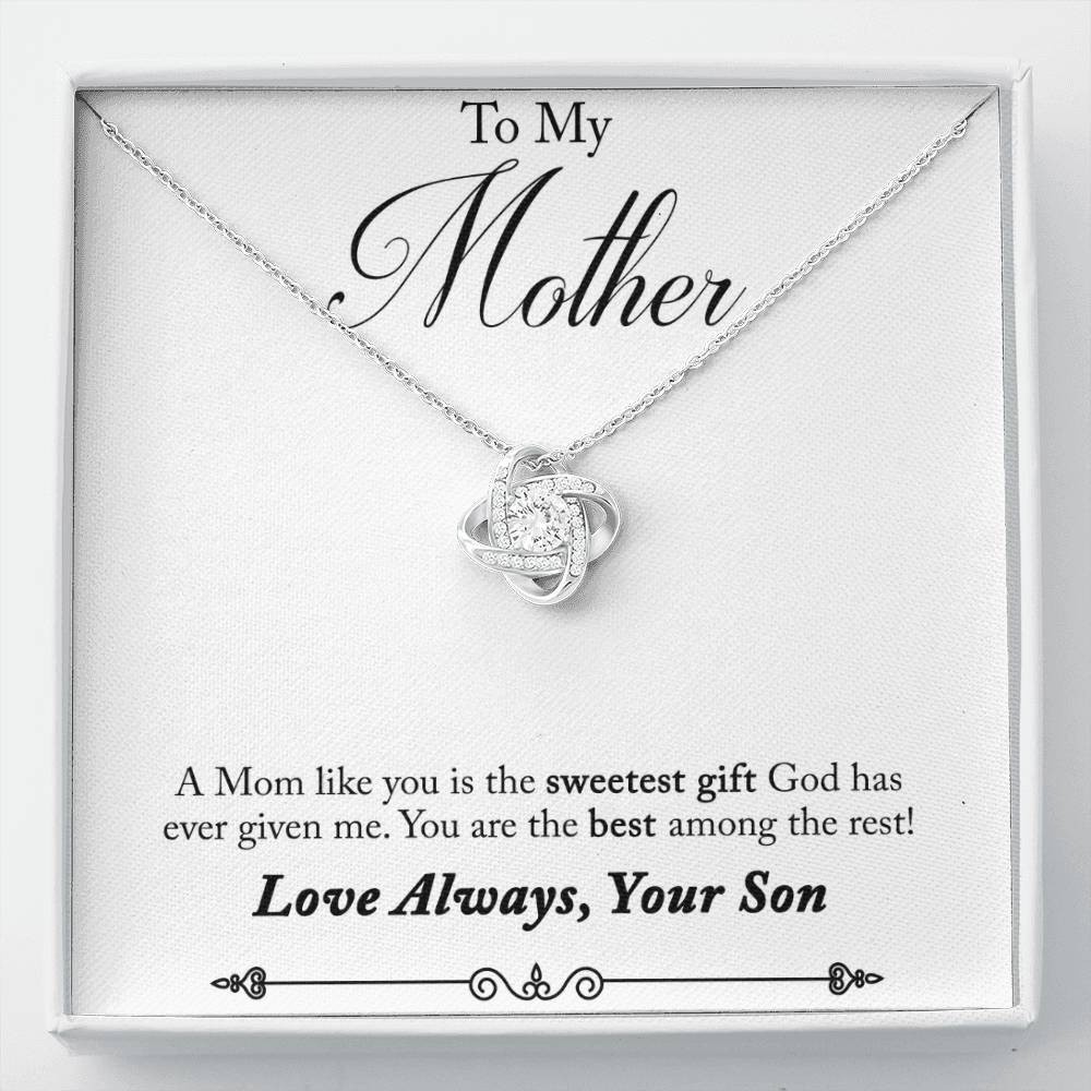 To My Mother, Sweetest Gift - Infinite Love Necklace