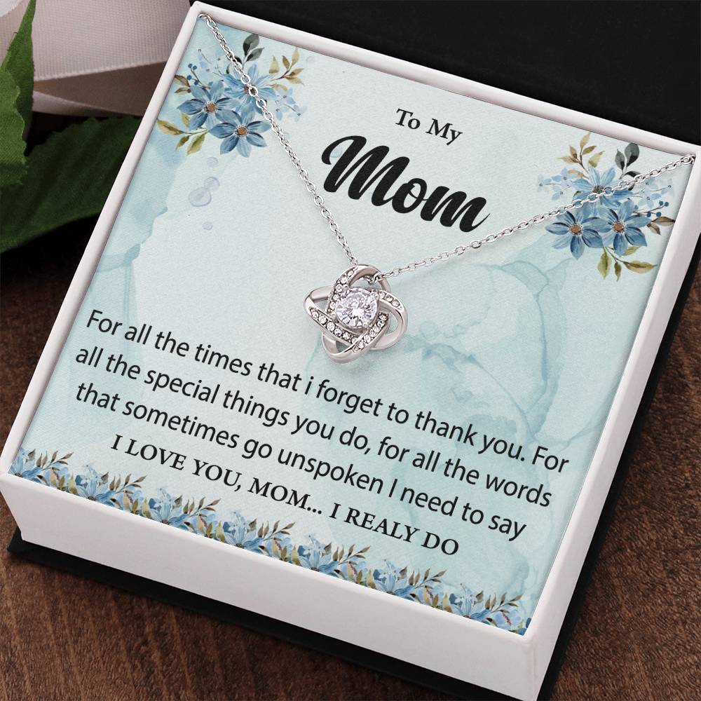 To My Mom, For all the Times - Infinite Love Necklace