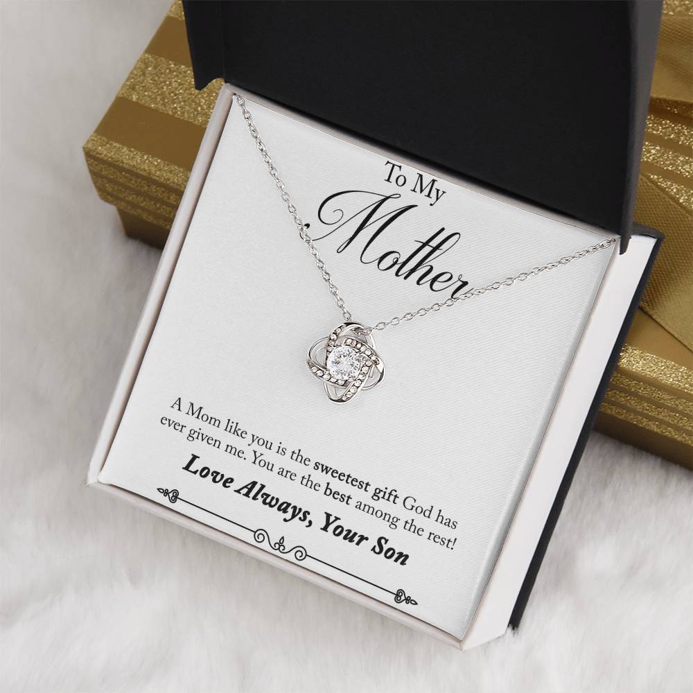 To My Mother, Sweetest Gift - Infinite Love Necklace