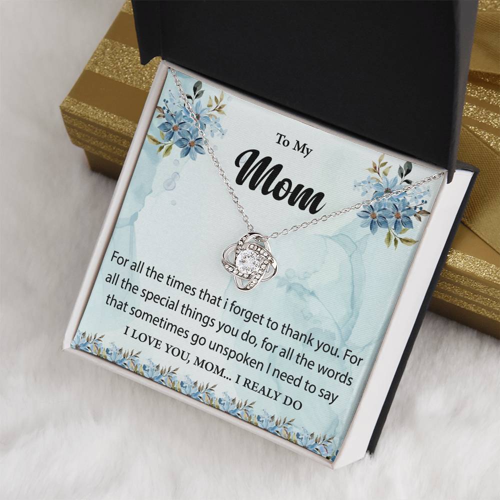 To My Mom, For all the Times - Infinite Love Necklace