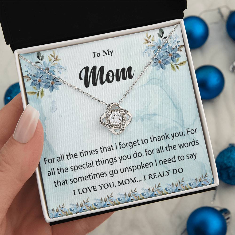 To My Mom, For all the Times - Infinite Love Necklace