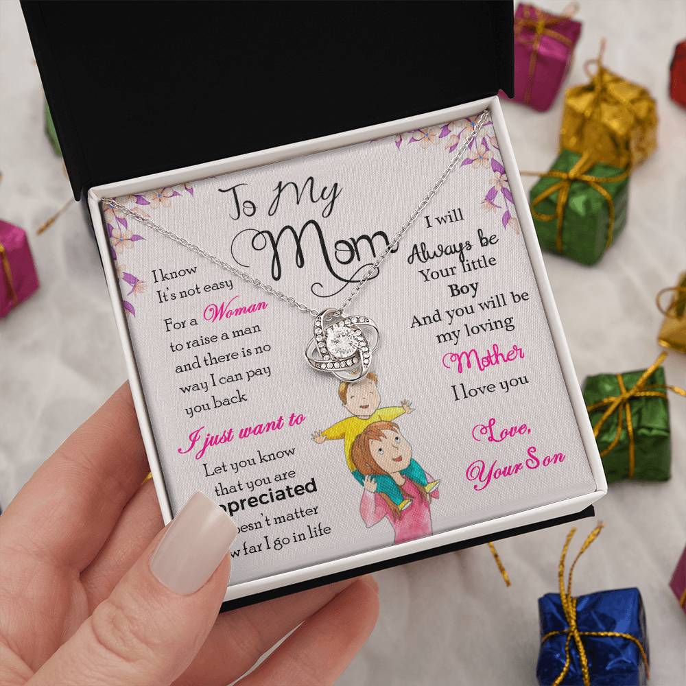 To My Mom, Will Always Be Your Little Boy - Infinite Love Necklace