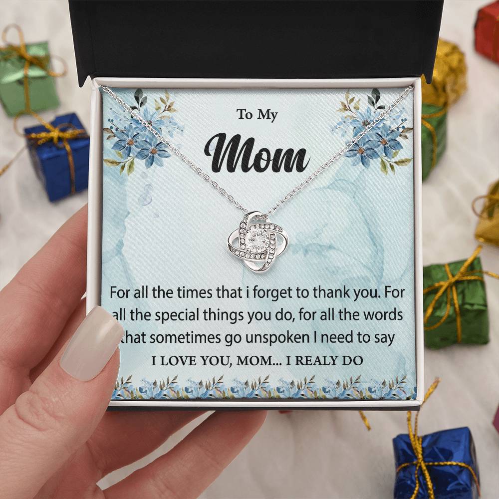 To My Mom, For all the Times - Infinite Love Necklace