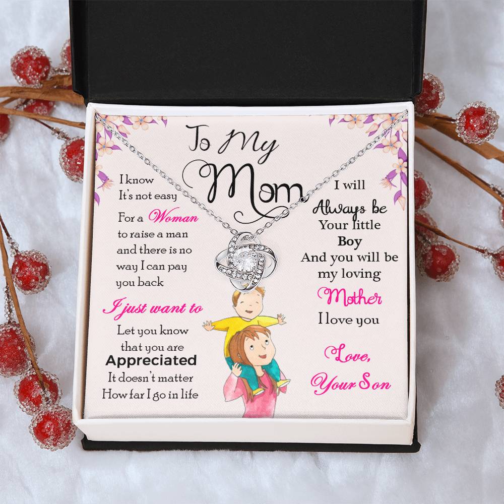 To My Mom, Will Always Be Your Little Boy - Infinite Love Necklace