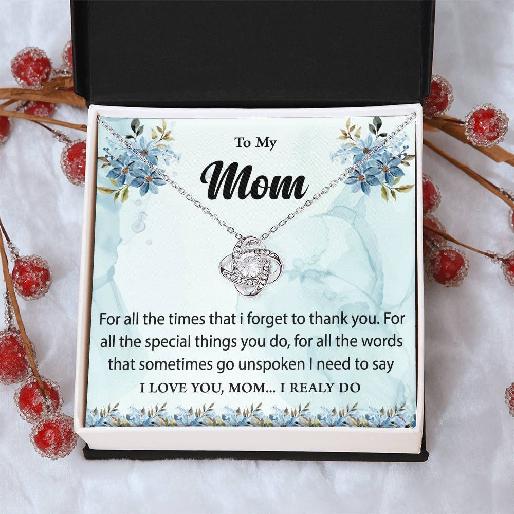 To My Mom, For all the Times - Infinite Love Necklace