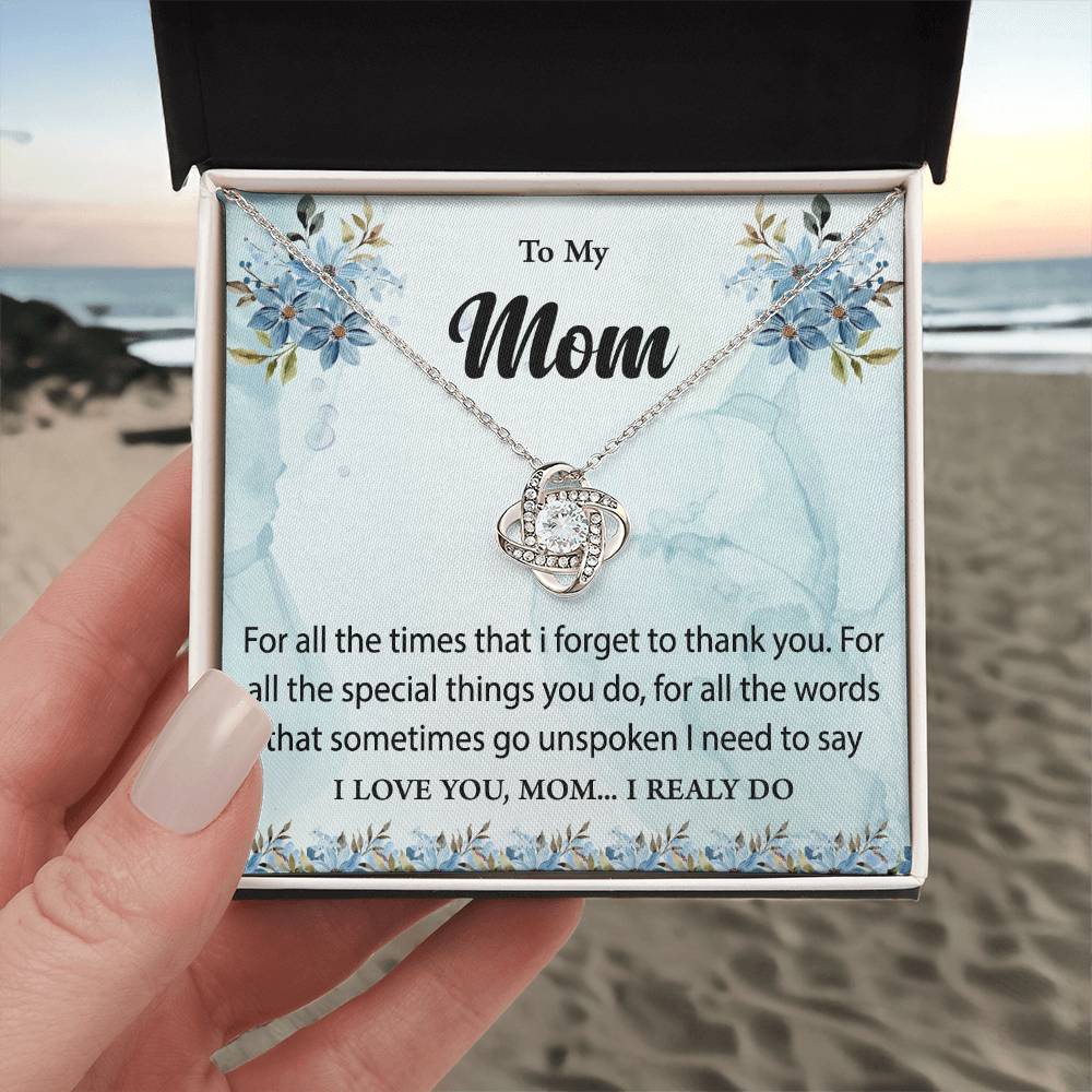 To My Mom, For all the Times - Infinite Love Necklace