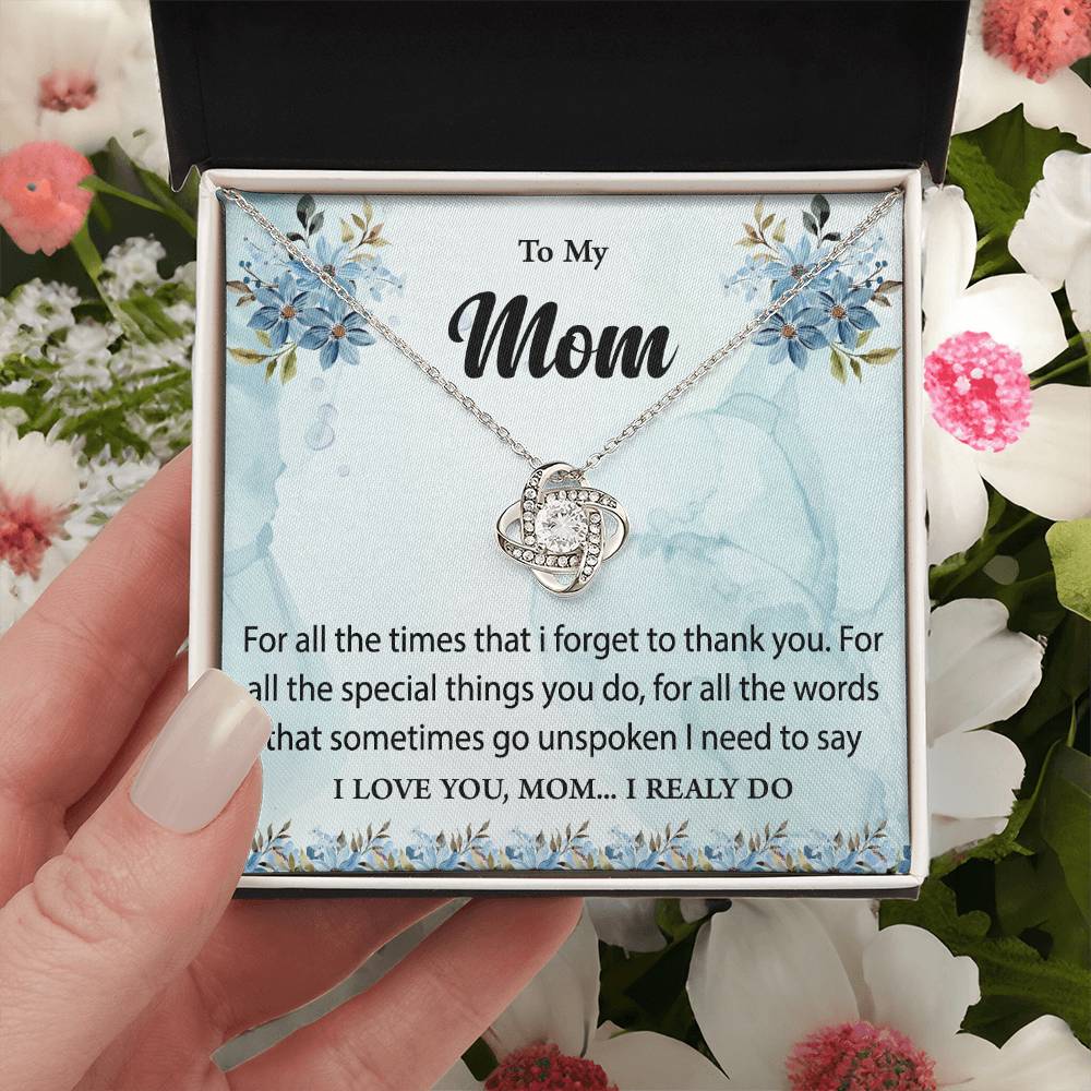 To My Mom, For all the Times - Infinite Love Necklace