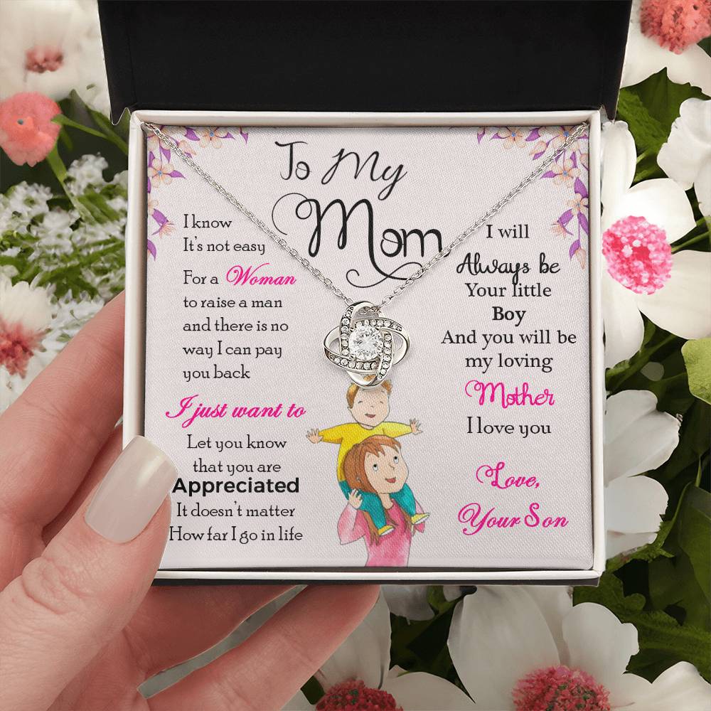 To My Mom, Will Always Be Your Little Boy - Infinite Love Necklace