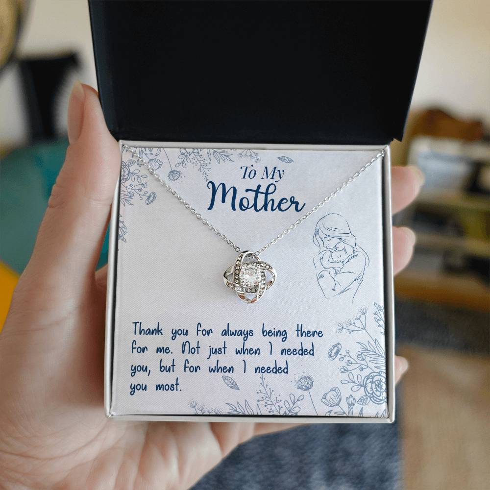 To My Mother, Thank You For Always Being There - Infinite Love Necklace