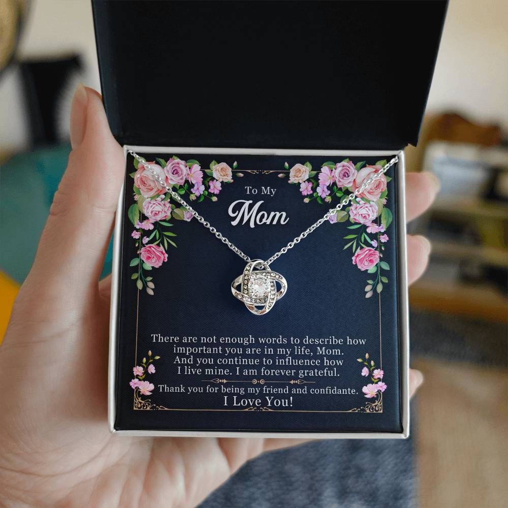 To My Mom, Thank You For Being My Friend - Infinite Love Necklace