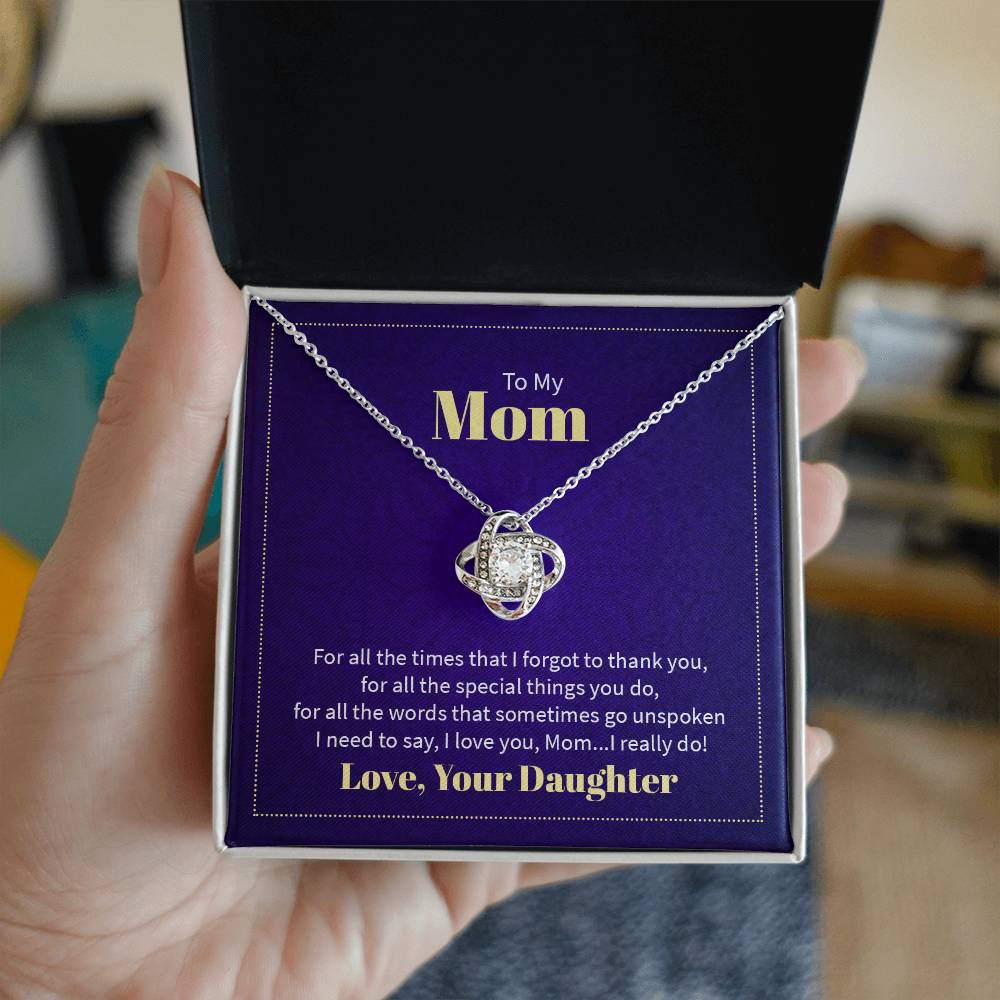 To My Mom, I Need to Say - Infinite Love Necklace