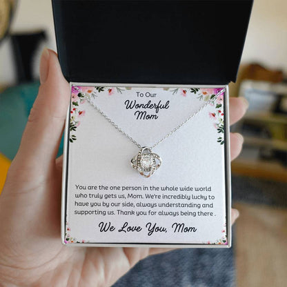 To Our Wonderful Mom, The One Person - Infinite Love Necklace