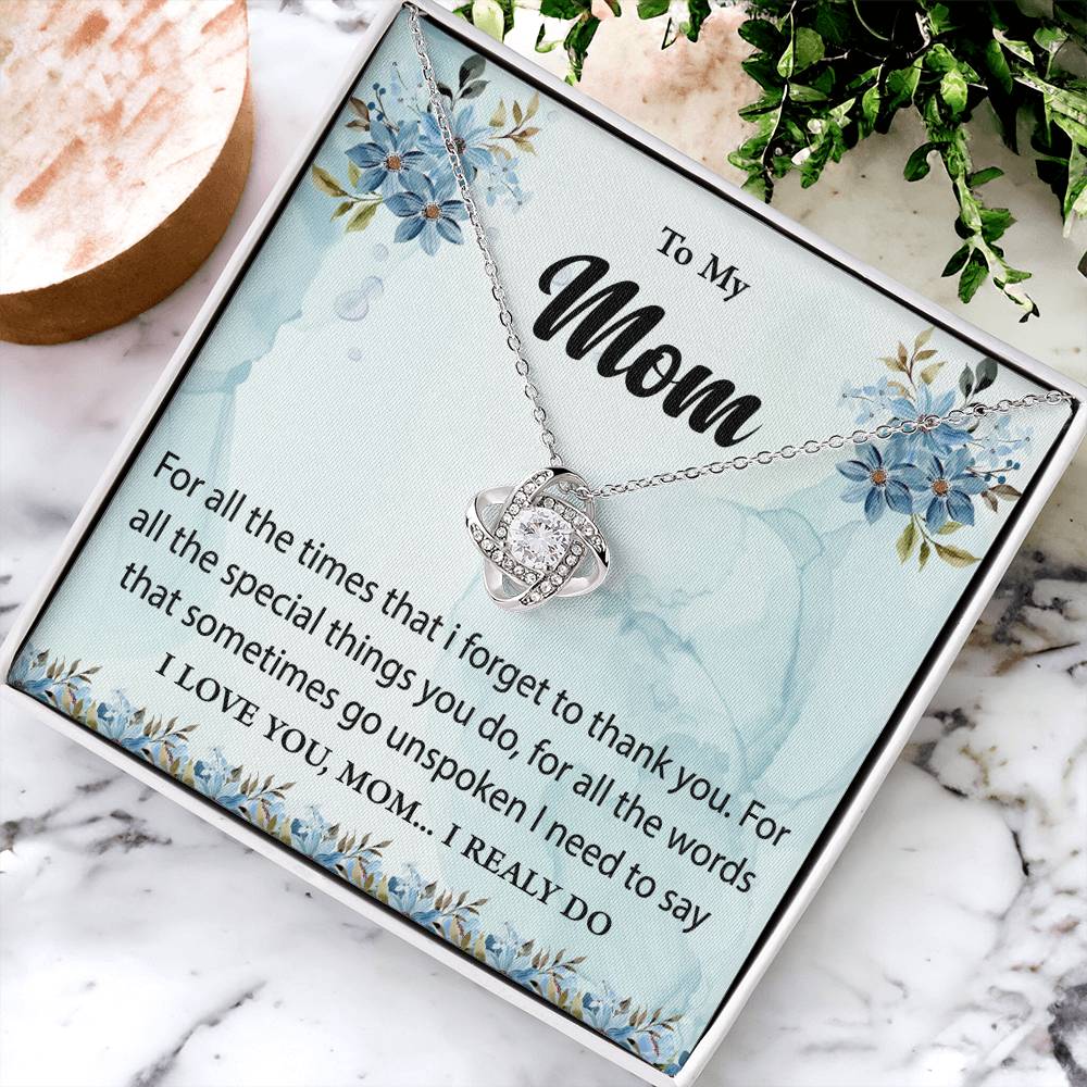 To My Mom, For all the Times - Infinite Love Necklace