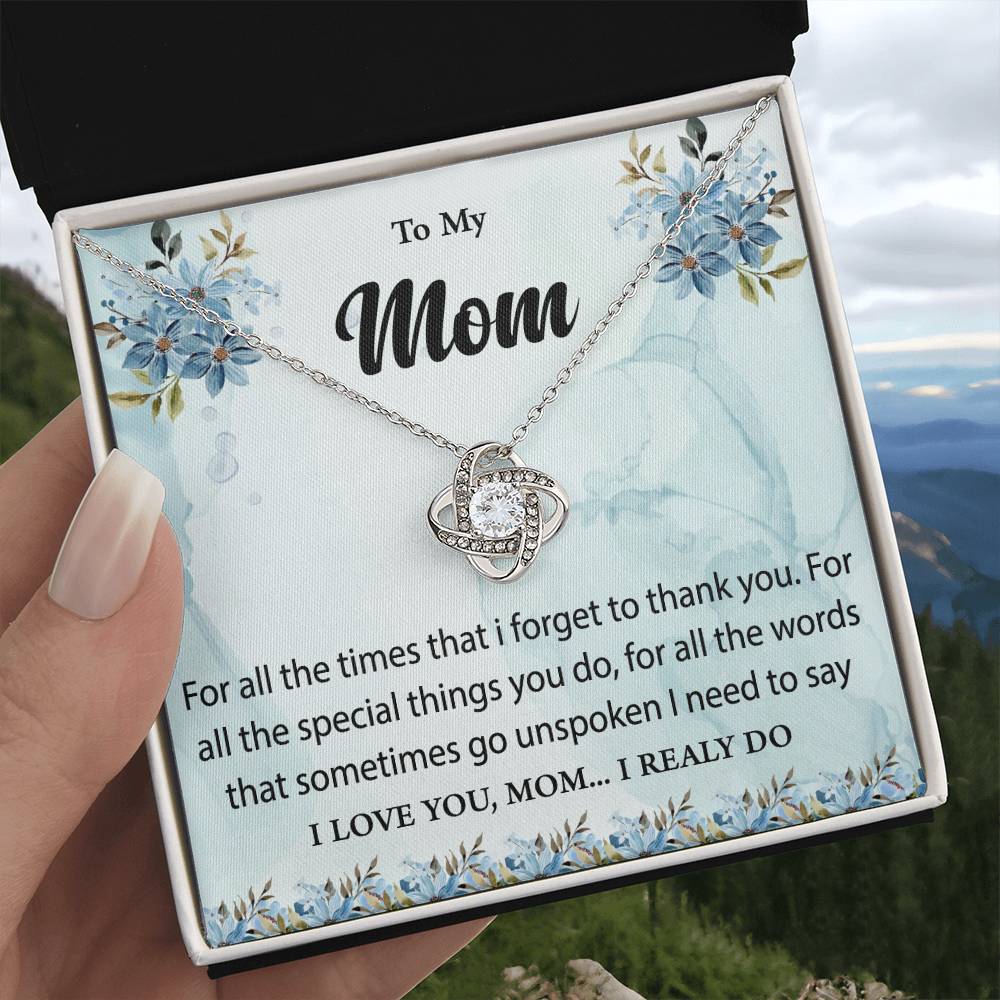 To My Mom, For all the Times - Infinite Love Necklace