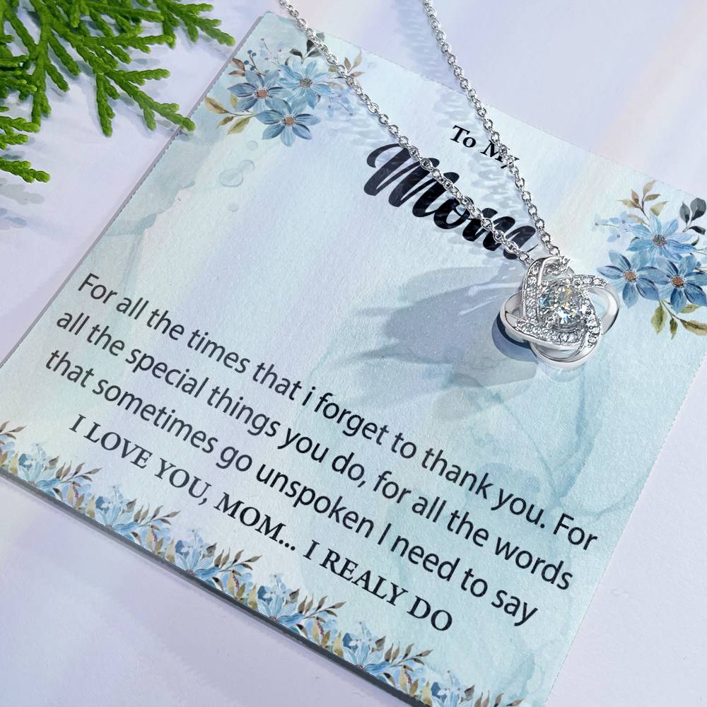 To My Mom, For all the Times - Infinite Love Necklace