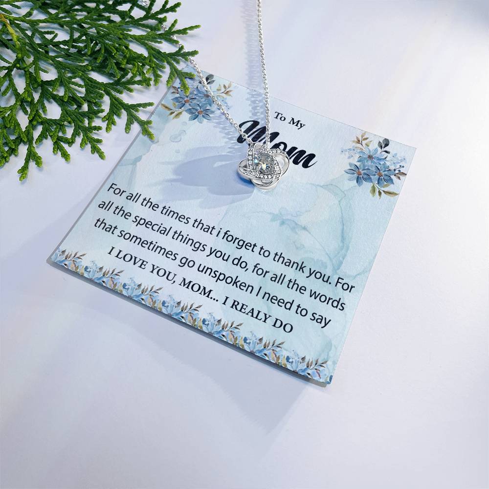 To My Mom, For all the Times - Infinite Love Necklace