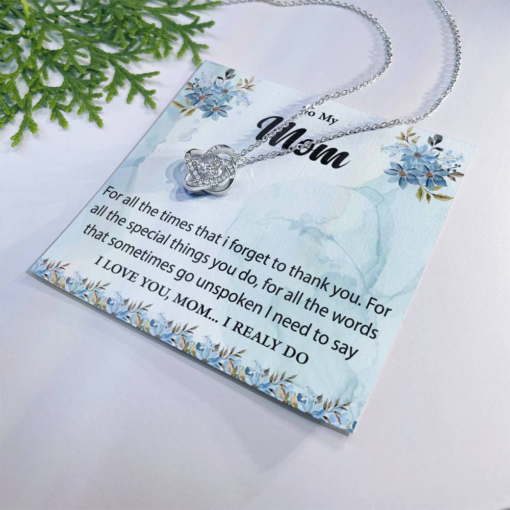 To My Mom, For all the Times - Infinite Love Necklace