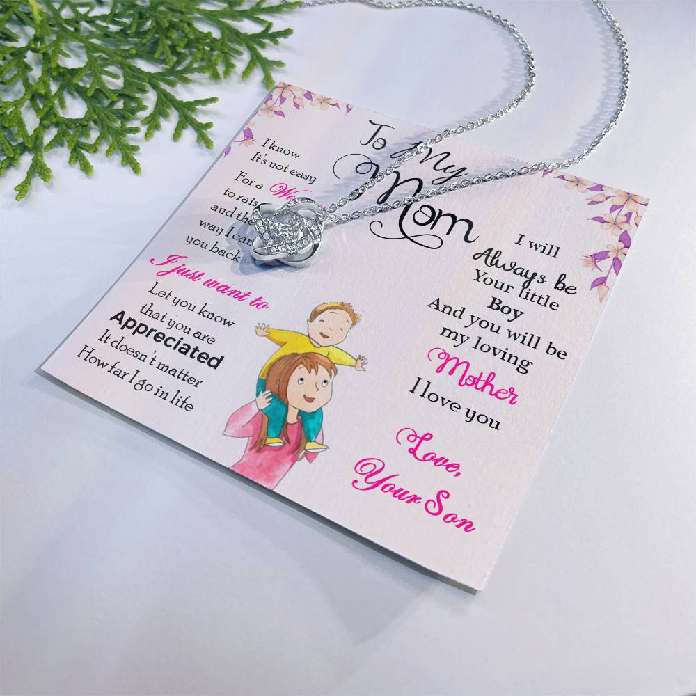 To My Mom, Will Always Be Your Little Boy - Infinite Love Necklace