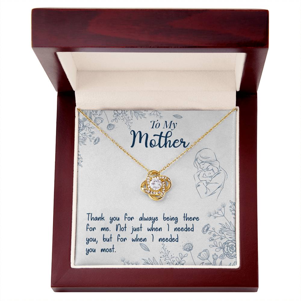 To My Mother, Thank You For Always Being There - Infinite Love Necklace