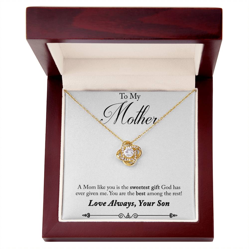 To My Mother, Sweetest Gift - Infinite Love Necklace