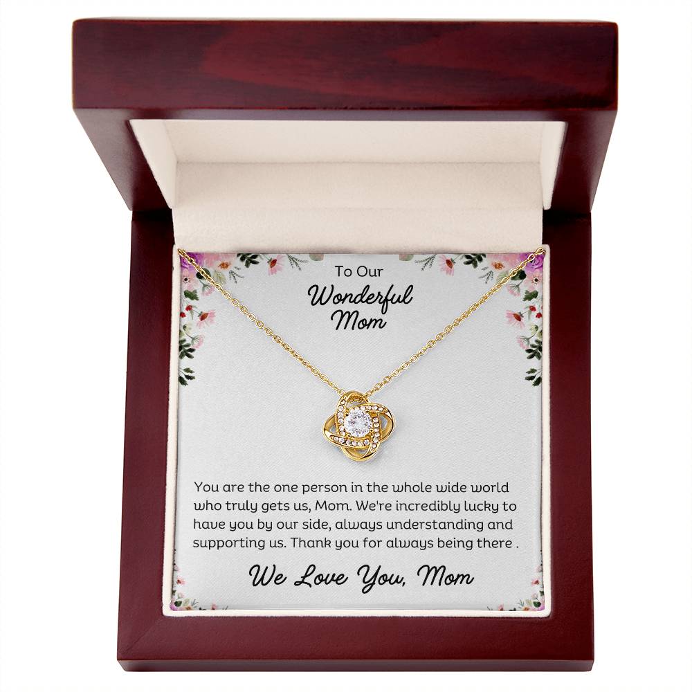 To Our Wonderful Mom, The One Person - Infinite Love Necklace