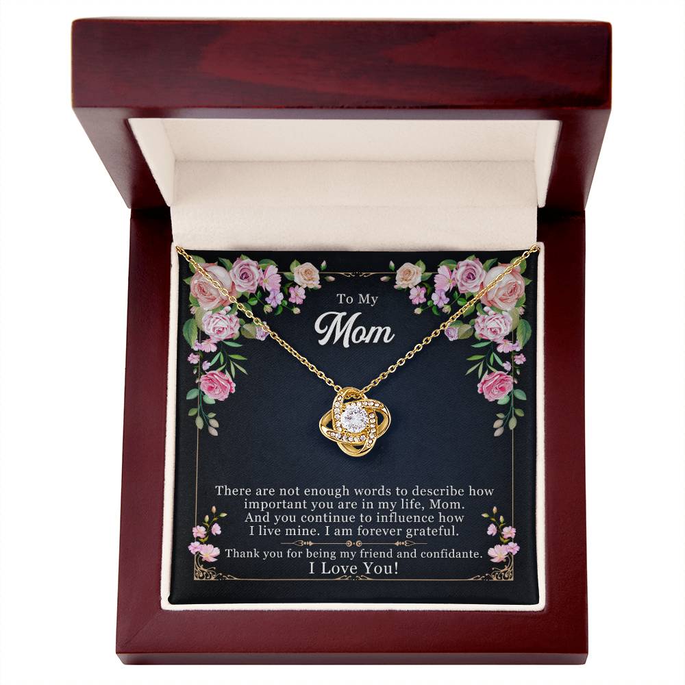 To My Mom, Thank You For Being My Friend - Infinite Love Necklace